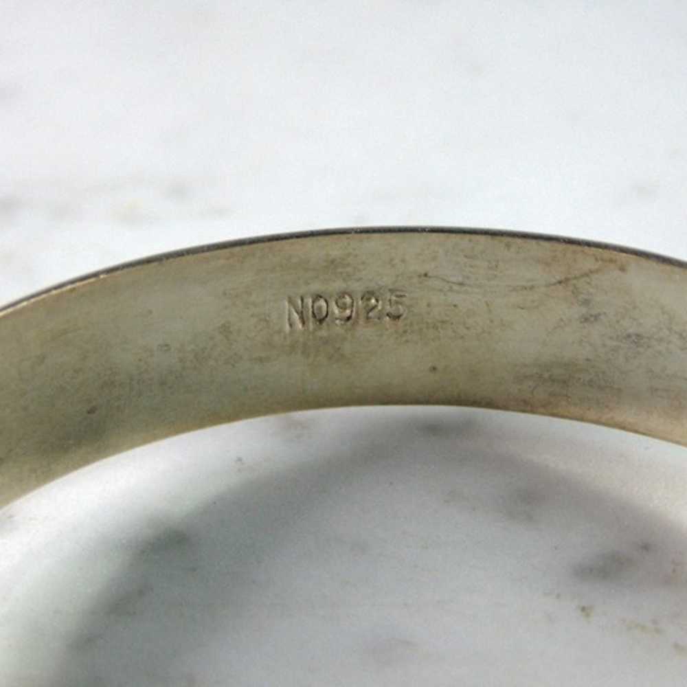 Womens Sterling Silver Etched Bangle Bracelet 16.… - image 5