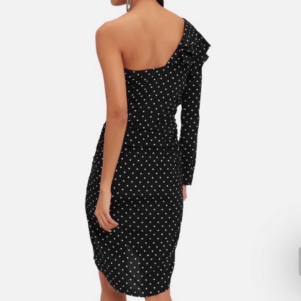 VERONICA BEARD Leona One Shoulder Polka Dot Dress… - image 2