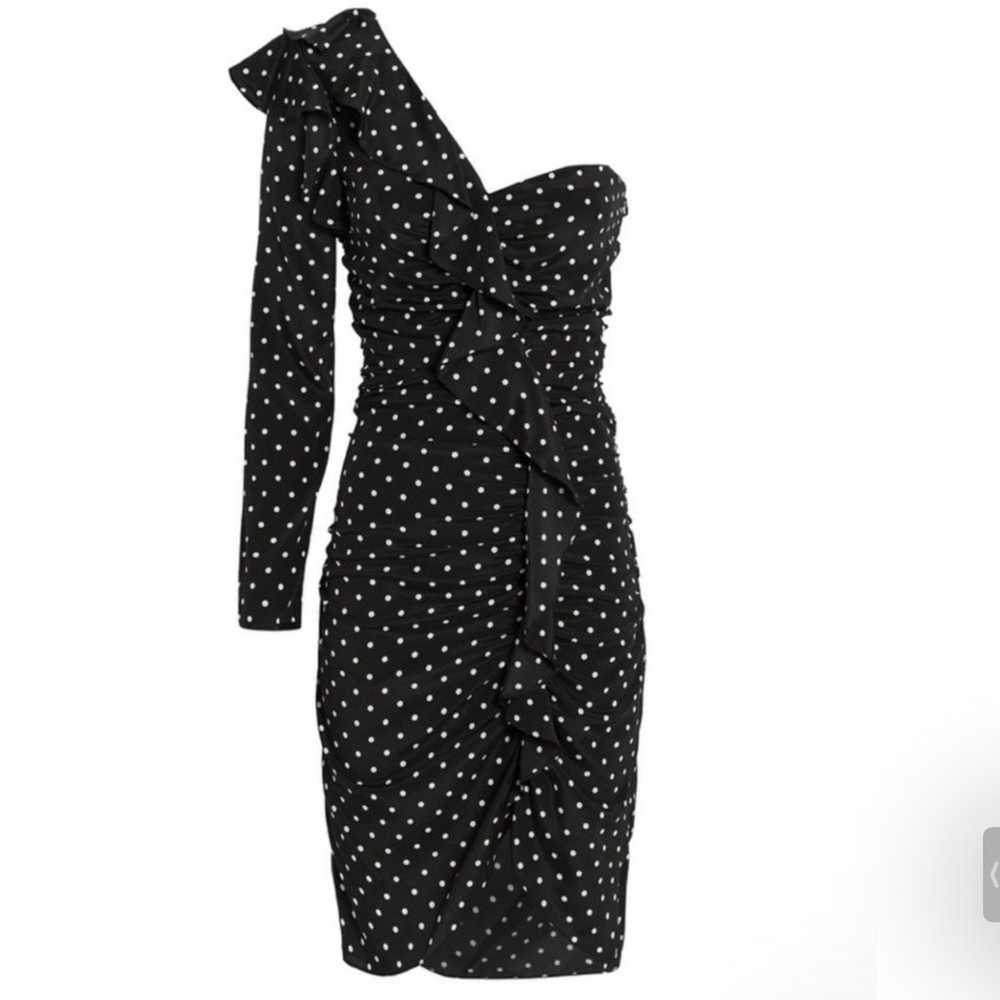 VERONICA BEARD Leona One Shoulder Polka Dot Dress… - image 3