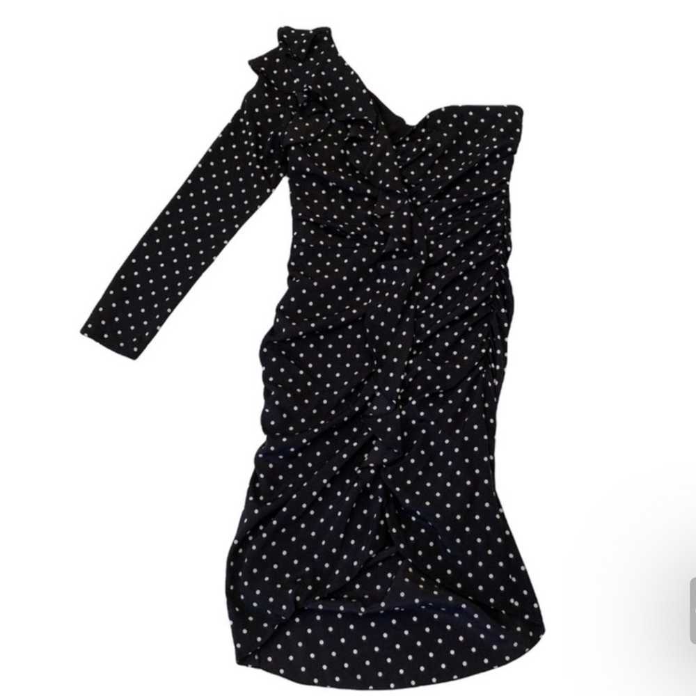 VERONICA BEARD Leona One Shoulder Polka Dot Dress… - image 4