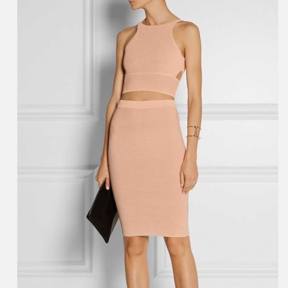 Jonathan Simkhai Ribbed Knit Crop Top Midi Skirt … - image 1