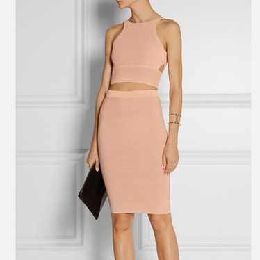 Jonathan Simkhai Ribbed Knit Crop Top Midi Skirt … - image 1