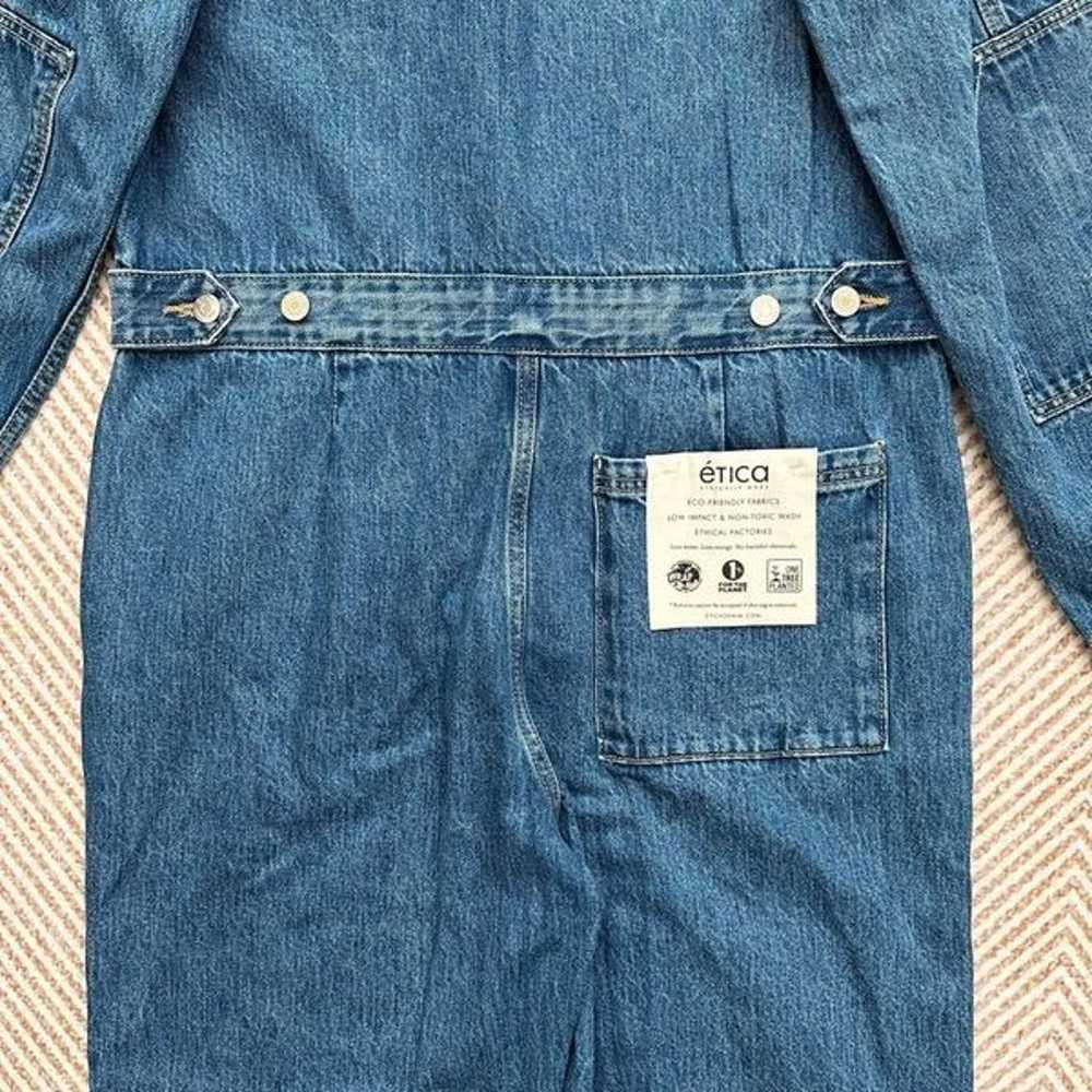 NWOT Etica Larsen Utility Denim Jumpsuit Long Sle… - image 11