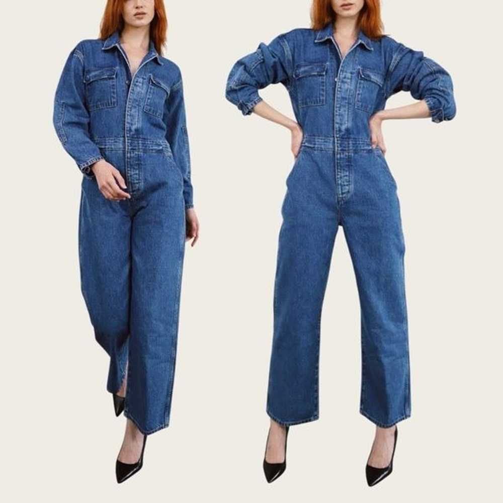 NWOT Etica Larsen Utility Denim Jumpsuit Long Sle… - image 2