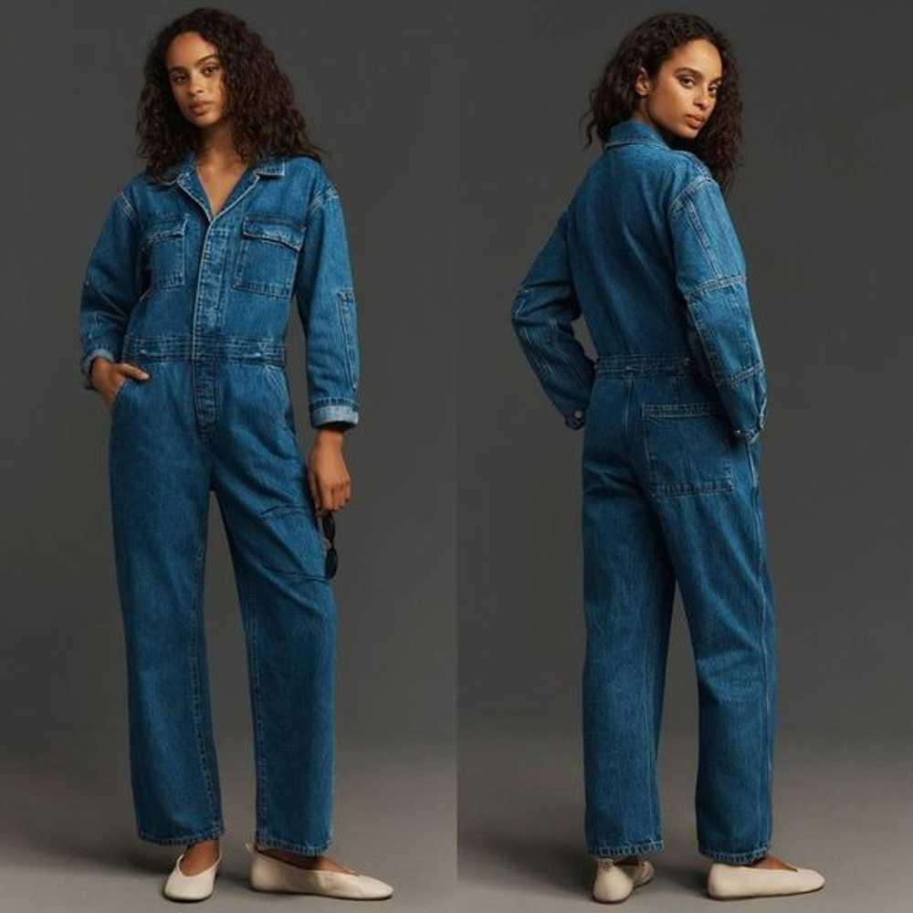 NWOT Etica Larsen Utility Denim Jumpsuit Long Sle… - image 3