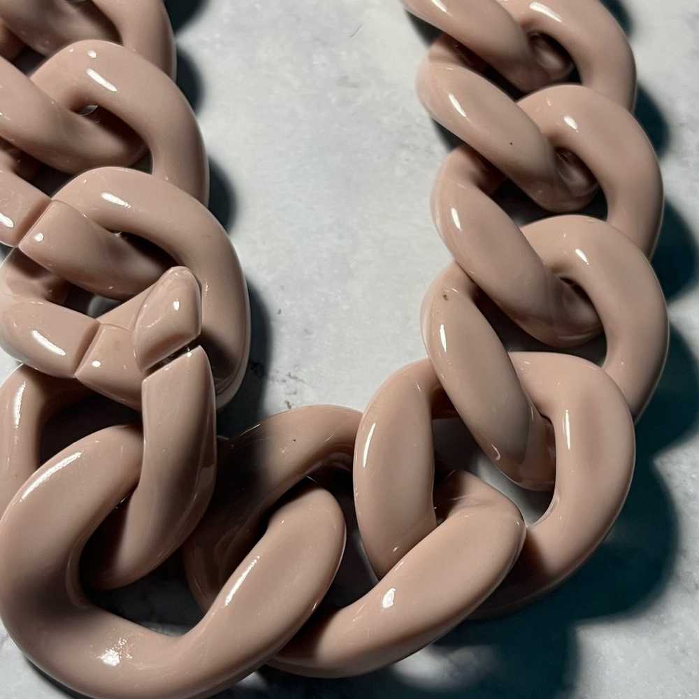 VINTAGE JEWELRY CHUNKY LINKS NECKLACE PLASTIC GIA… - image 2