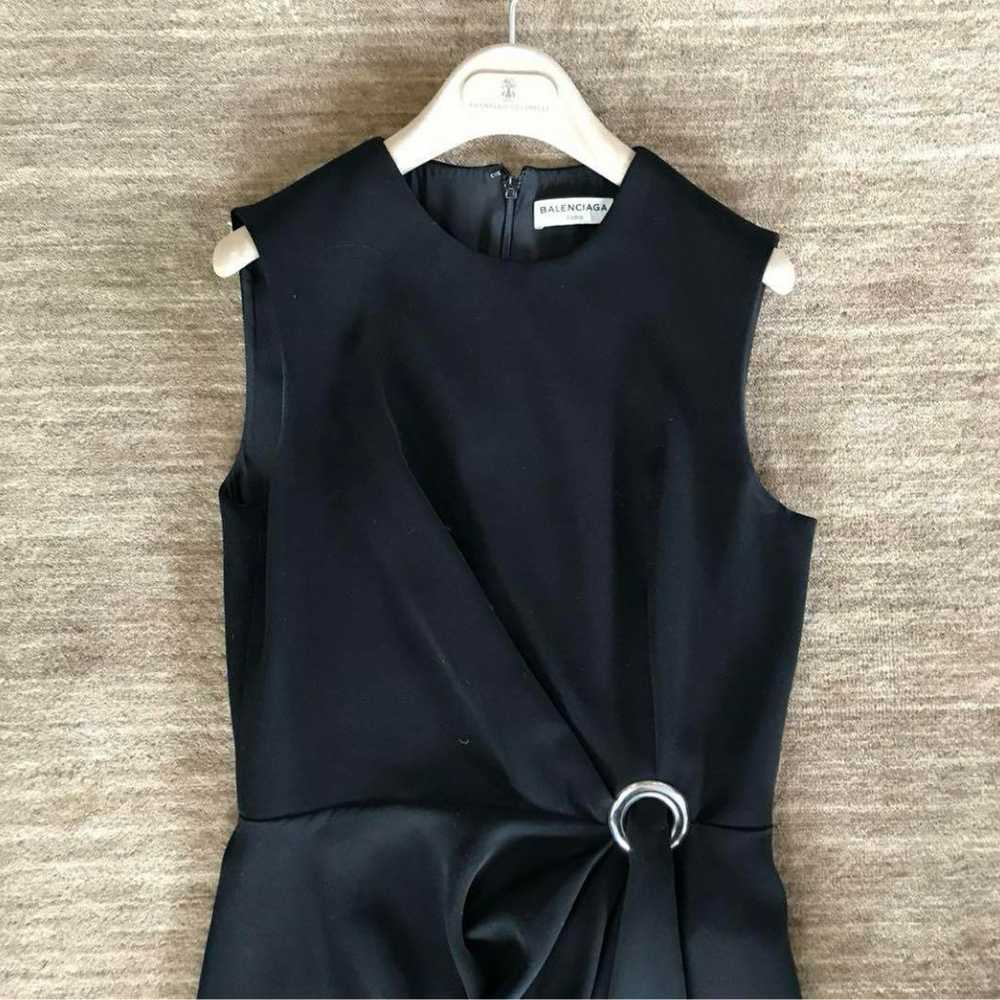 BALENCIAGA Black Silk Blend Dress Size 38 - image 2