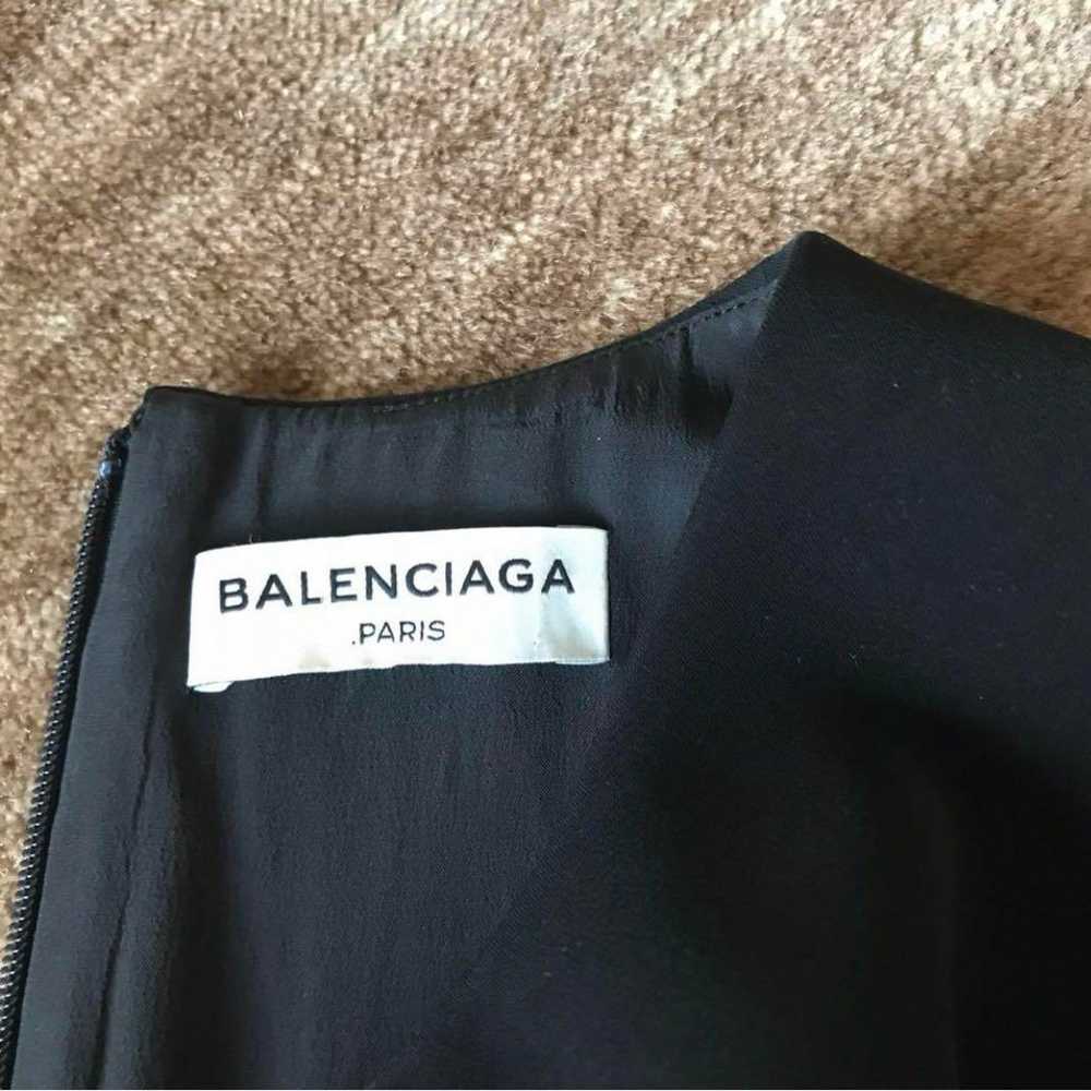 BALENCIAGA Black Silk Blend Dress Size 38 - image 8