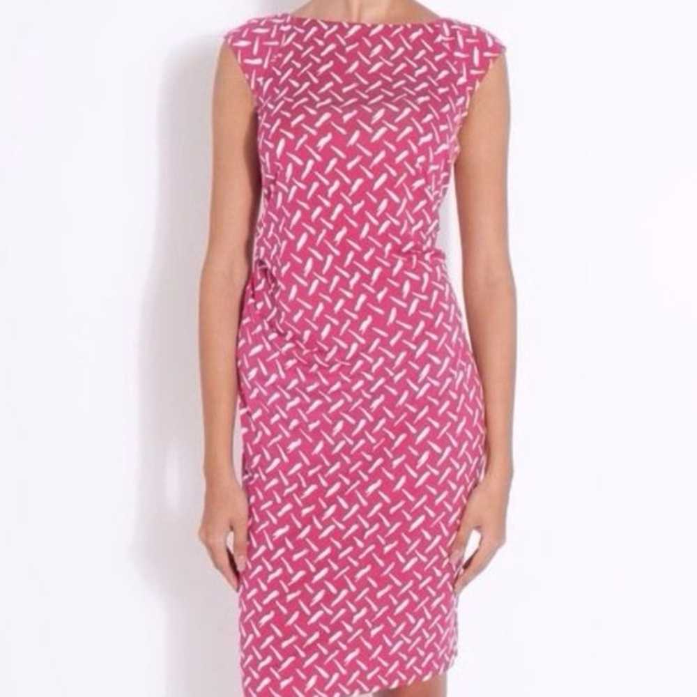 DVF dress Gabi Dash Weave Magenta Sz 8 - image 1