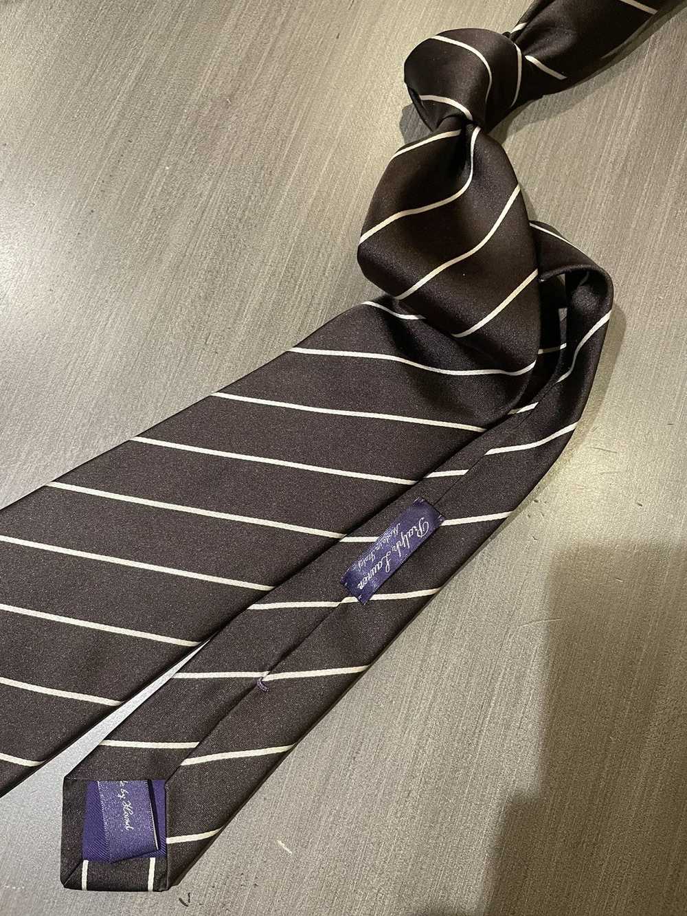 Ralph Lauren Purple Label Rep Stripe Silk Tie - image 2