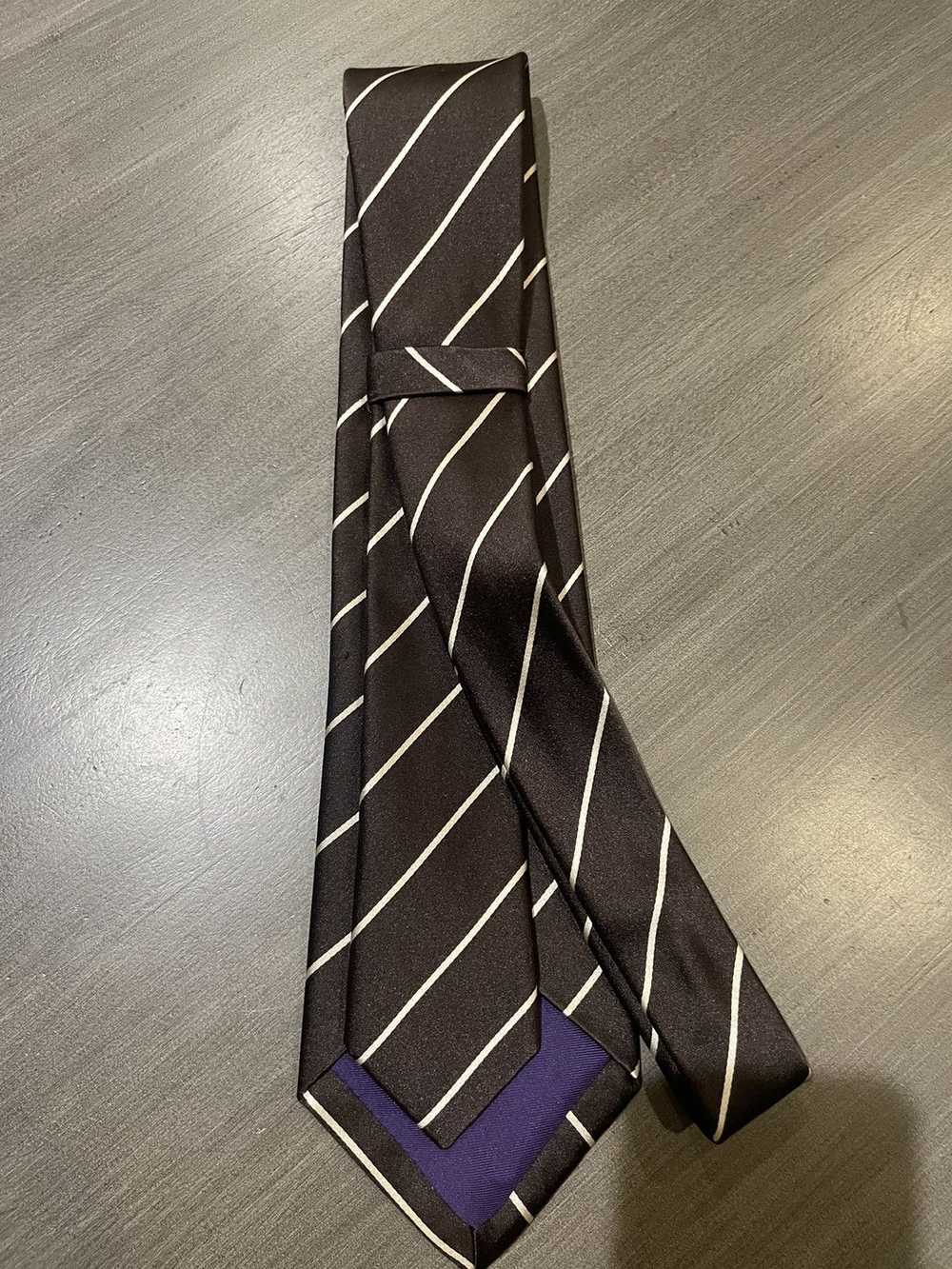 Ralph Lauren Purple Label Rep Stripe Silk Tie - image 3