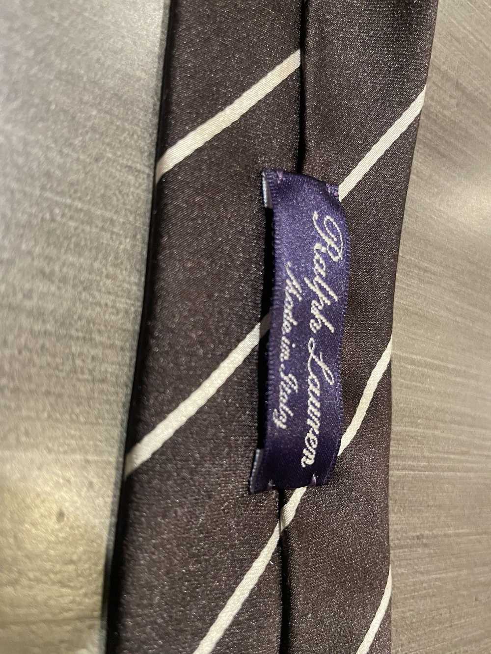 Ralph Lauren Purple Label Rep Stripe Silk Tie - image 4