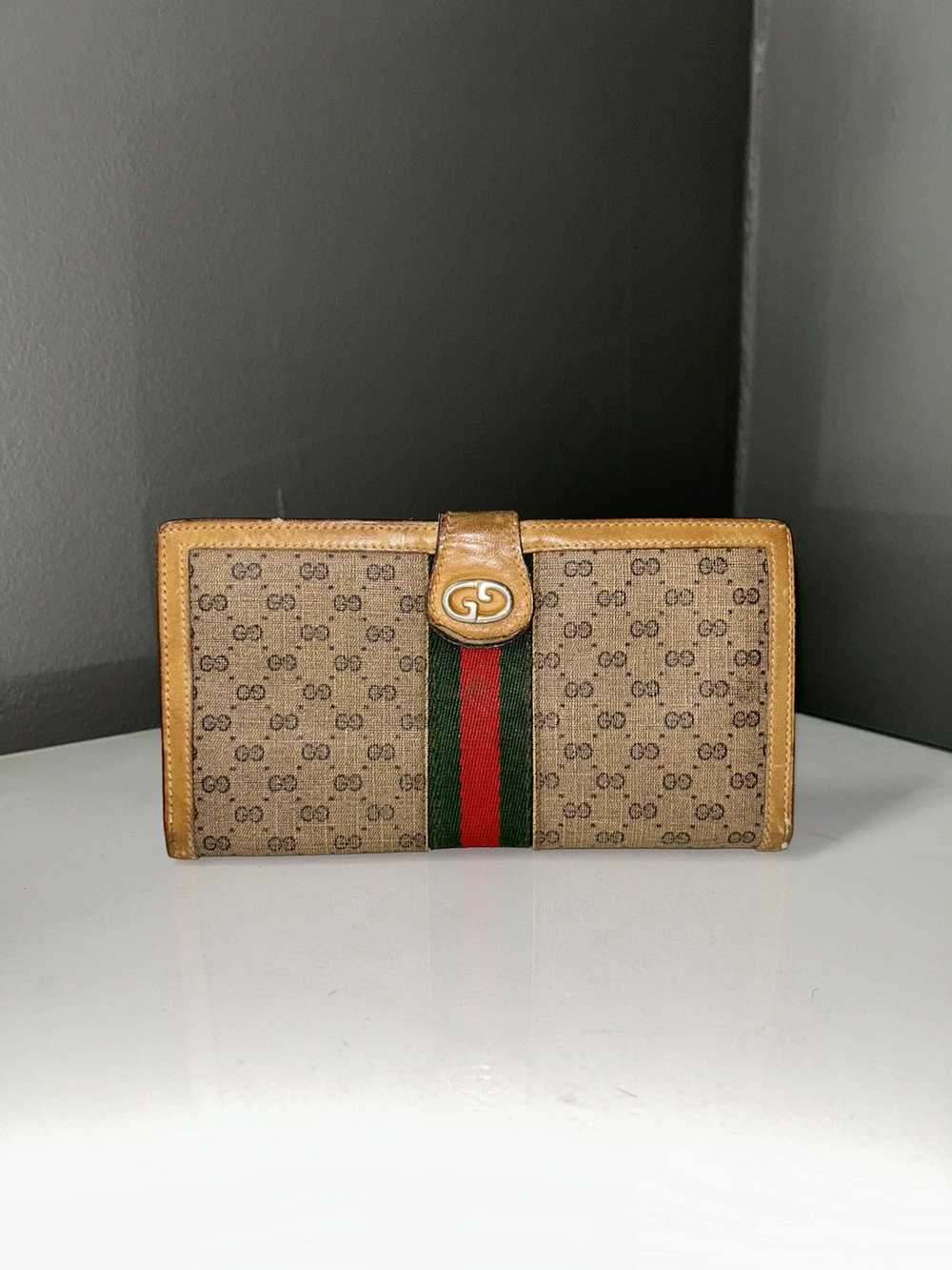 Gucci Gucci Vintage 1970’s Micro GG Monogram Sher… - image 1