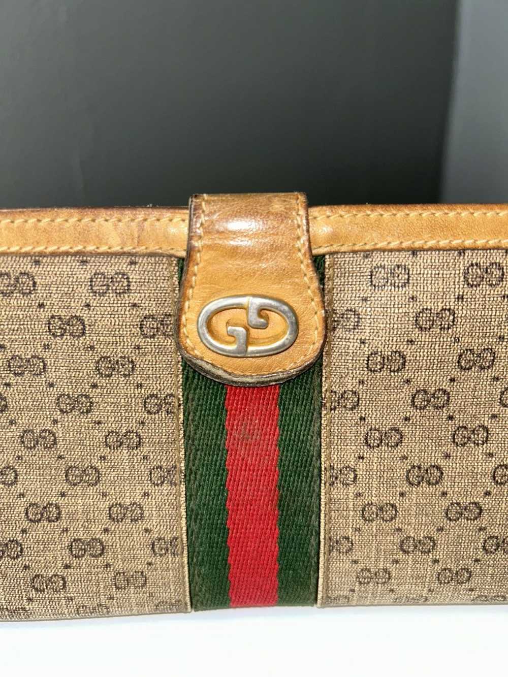 Gucci Gucci Vintage 1970’s Micro GG Monogram Sher… - image 2