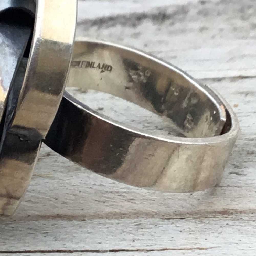 Modernist sterling silver ring made in Finland - image 4