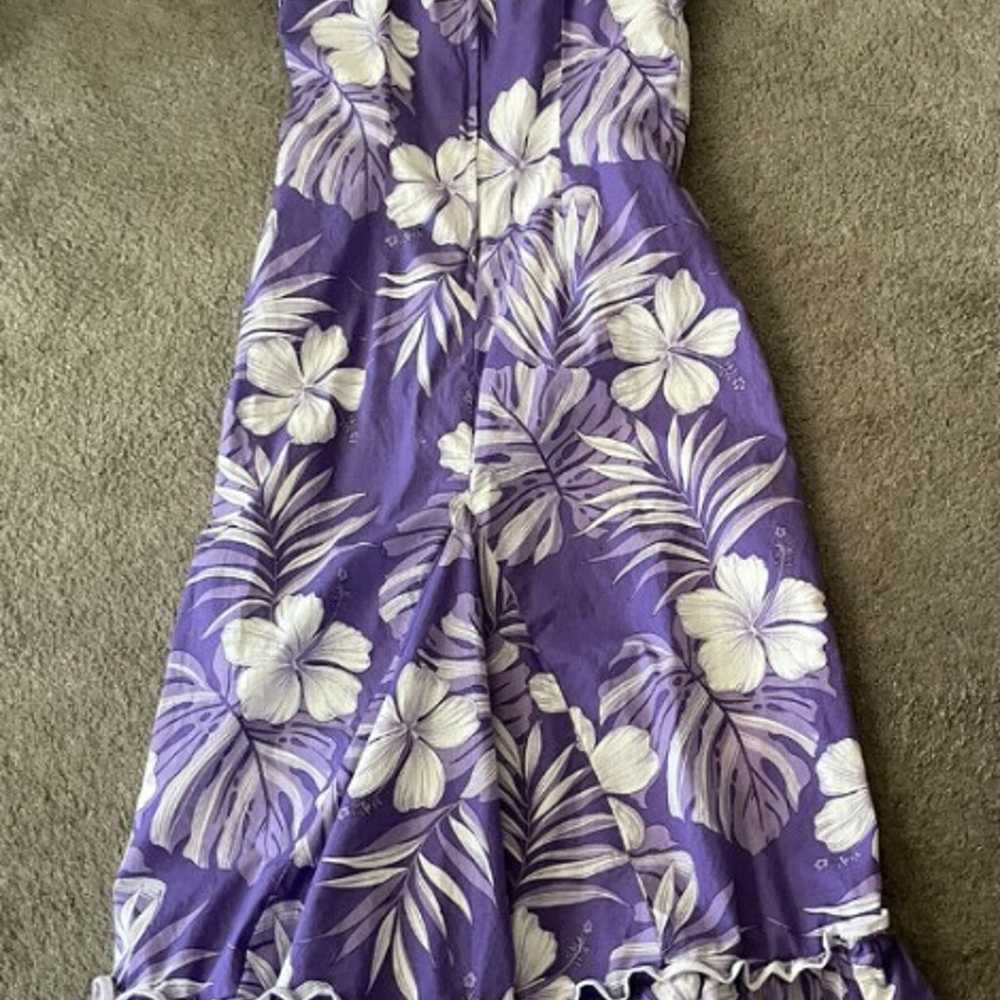 LONG HAWAIIAN DRESS 100% COTTON SIZE M - image 3