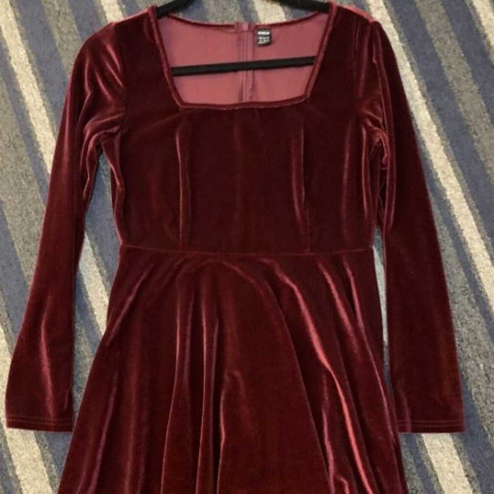 Burgundy Velvet Dress - image 1