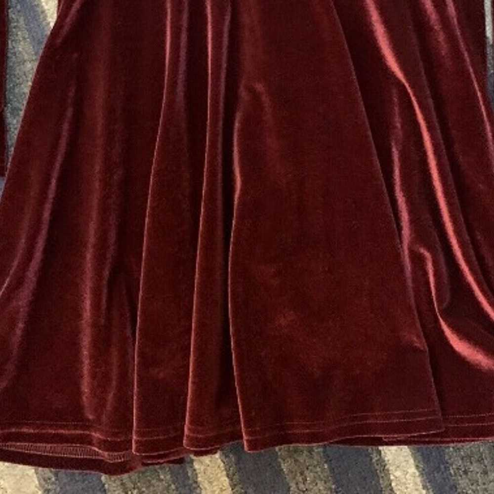 Burgundy Velvet Dress - image 4