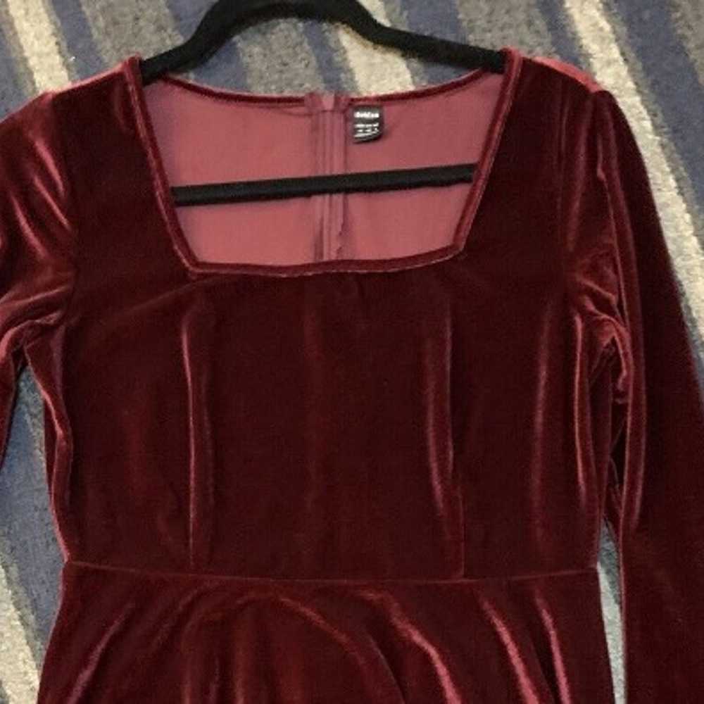 Burgundy Velvet Dress - image 5