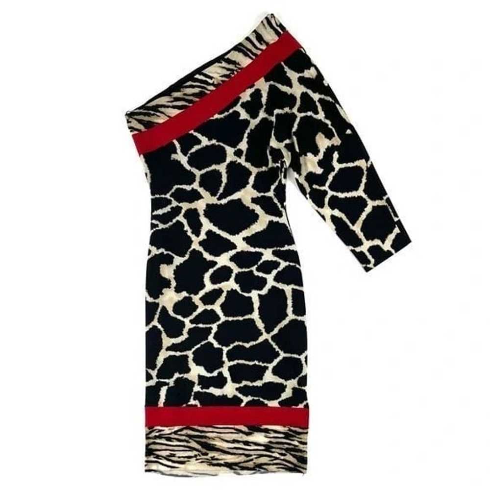 Cache Animal Print One Shoulder Dress - image 3