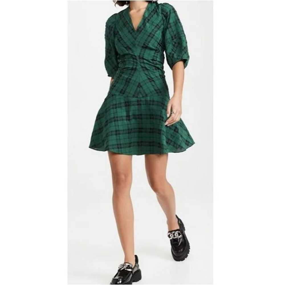 Tanya Taylor Emmaline Plaid Dress in Green - image 4