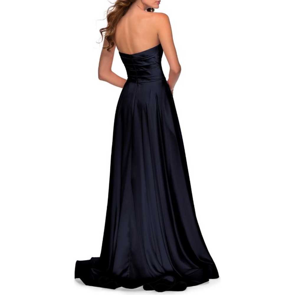 La Femme 28608 Strapless Pleated Slit Satin Gown,… - image 10