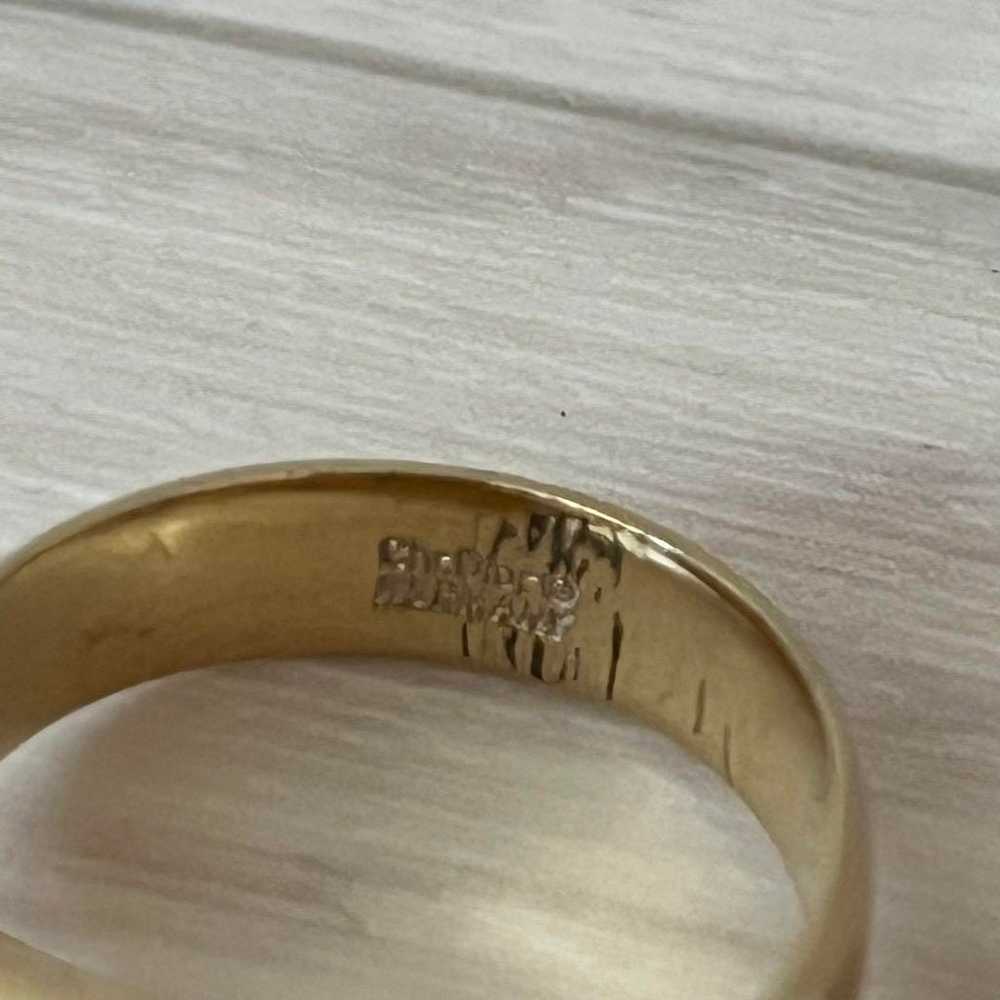 Christian Dior CD logo gold stone ring, size 14, … - image 12