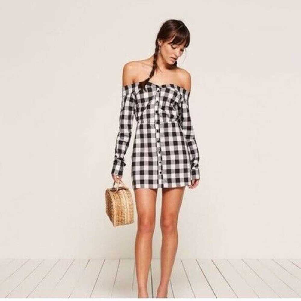 Reformation Bromley Gingham Mini Dress - image 1