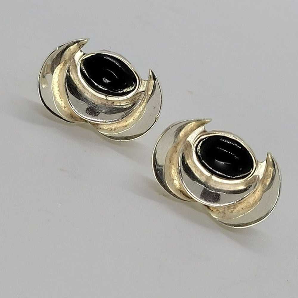 Vintage Onyx and Sterling Silver 925 Taxco TC-86 … - image 1