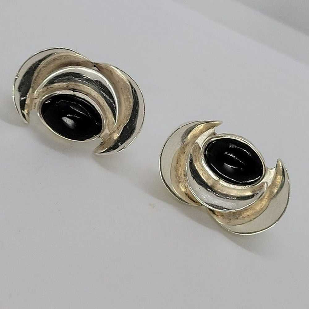 Vintage Onyx and Sterling Silver 925 Taxco TC-86 … - image 2