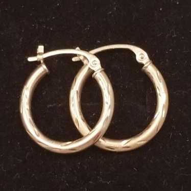 10K Gold Hoop Earrings - image 1