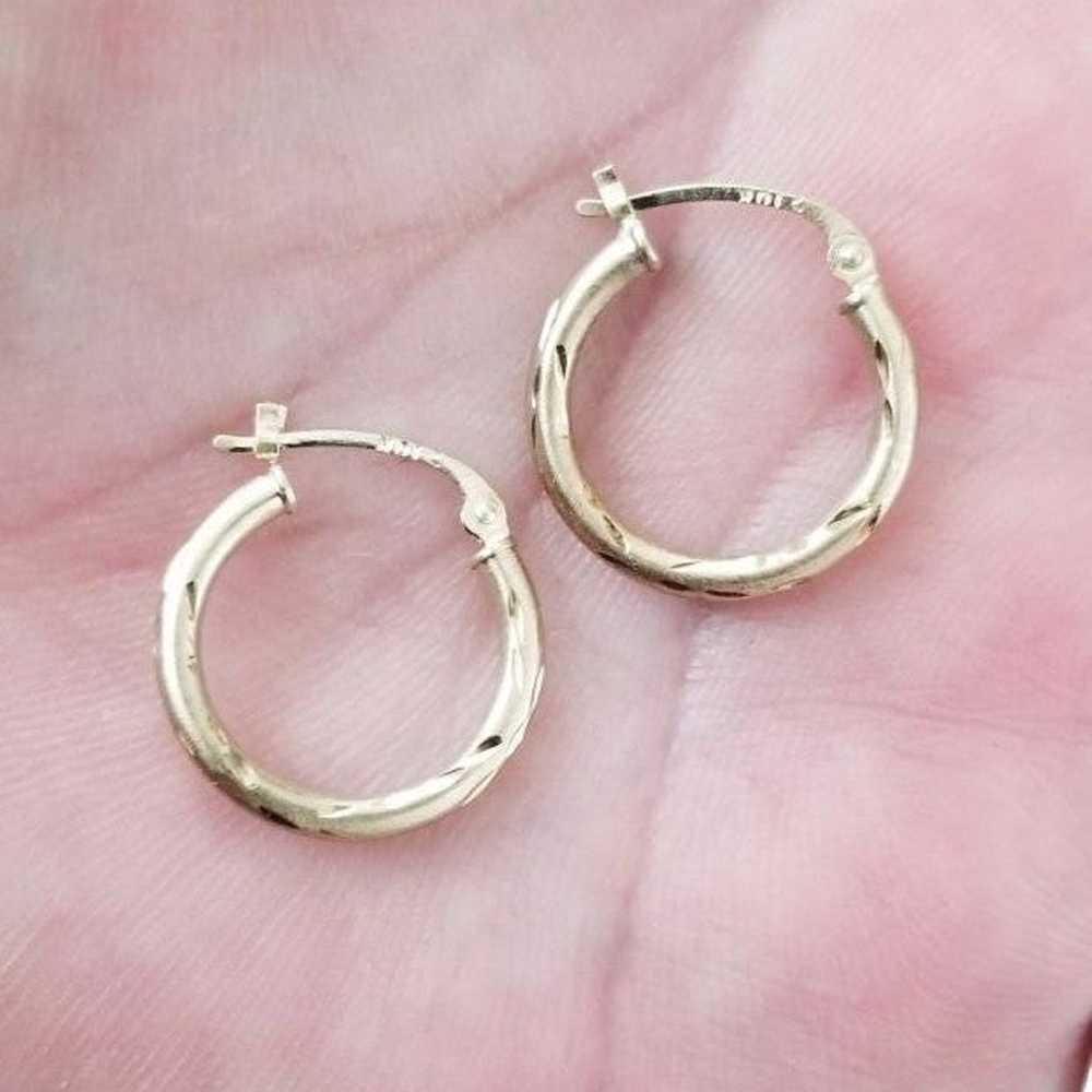 10K Gold Hoop Earrings - image 3