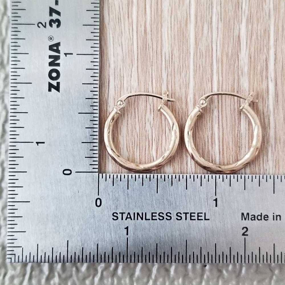 10K Gold Hoop Earrings - image 4