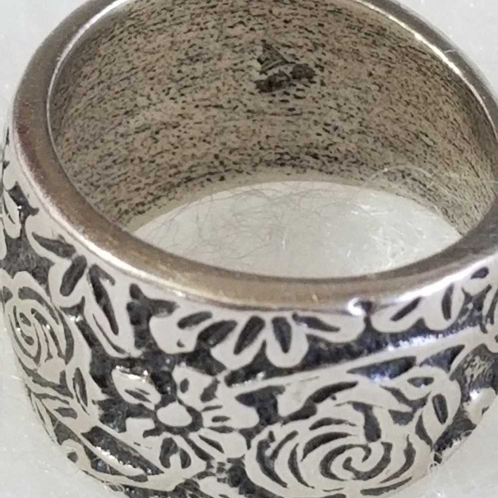 Silpada Sterling Silver Floral Band Ring, Sz 8.5 - image 10