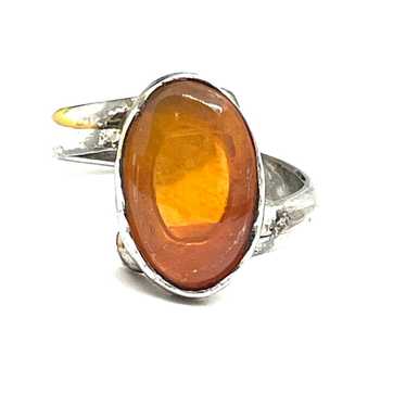 Stunning Mexican Fire Opal Ring Sz  9 - image 1