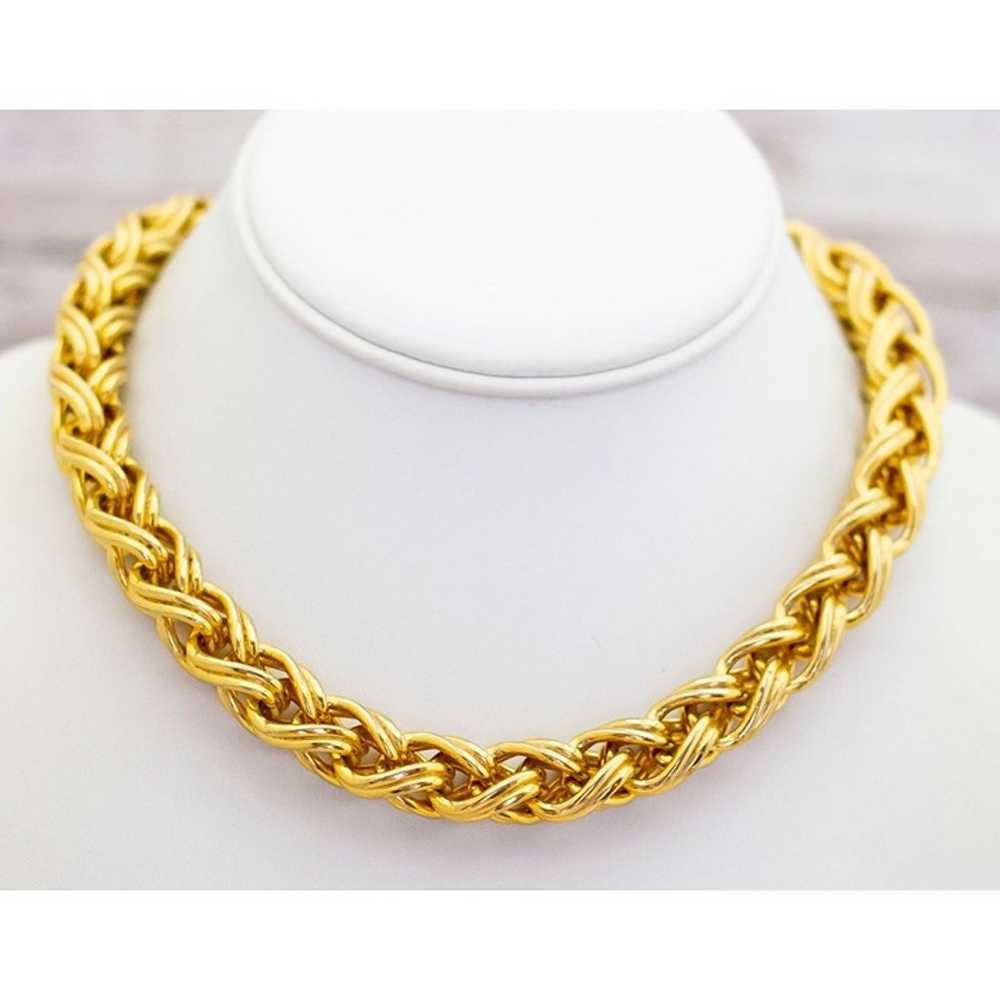 16 Inch, Vintage Weave Chain Necklace by Erwin & … - image 2