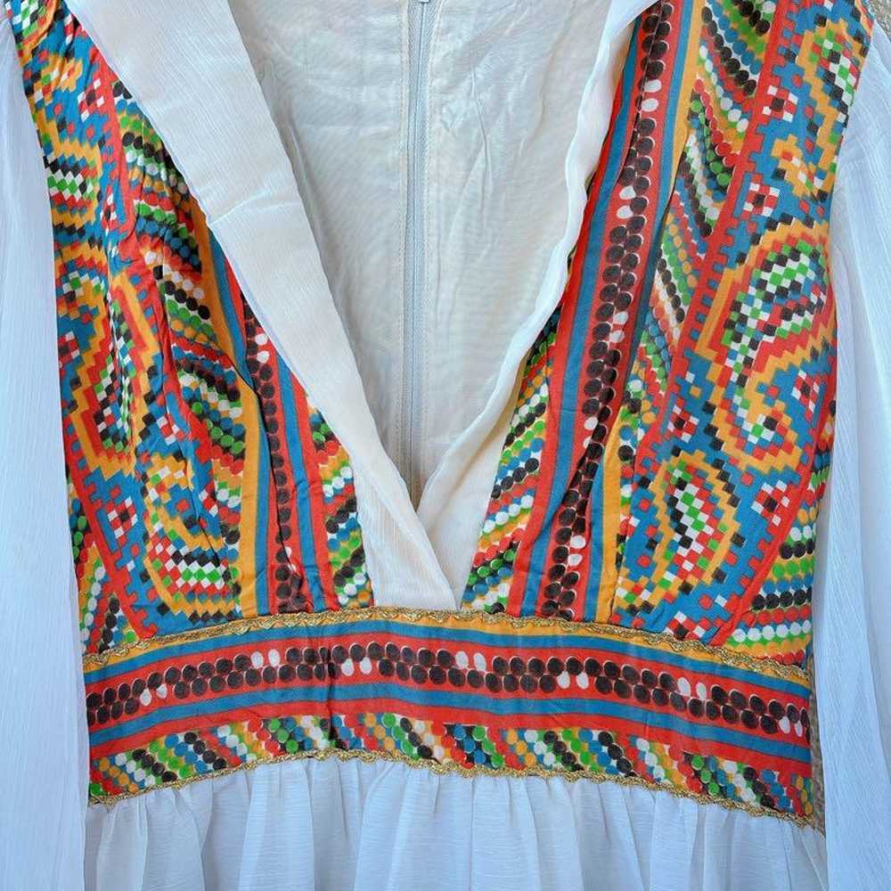 70s vintage maxi dress hippie one-piece - image 11