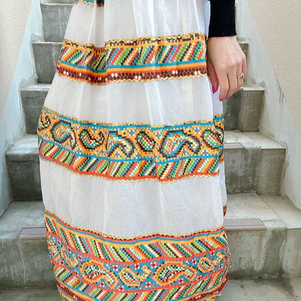 70s vintage maxi dress hippie one-piece - image 3