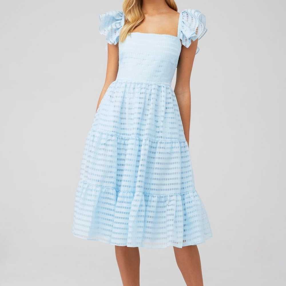 Amanda Uprichard Baby Blue Cedella Dress in Size … - image 1