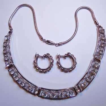 Rare Vintage Krementz 14K White Gold Overlay Rhine