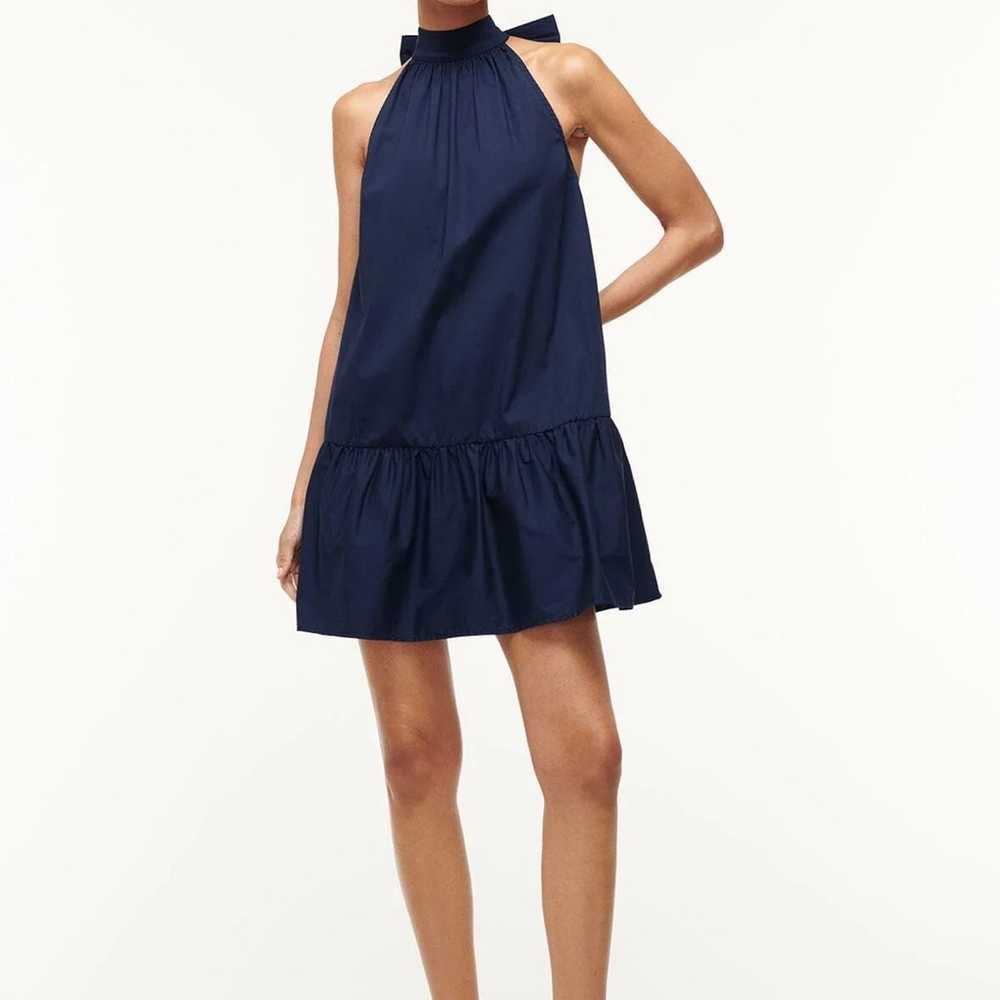 Staud Navy Marlowe Mini Dress M - image 1