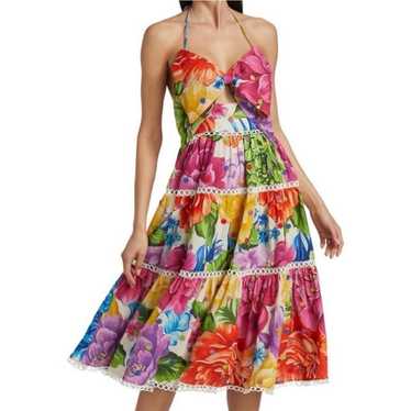 Farm Rio Floral Rainbow Chita Midi Dress