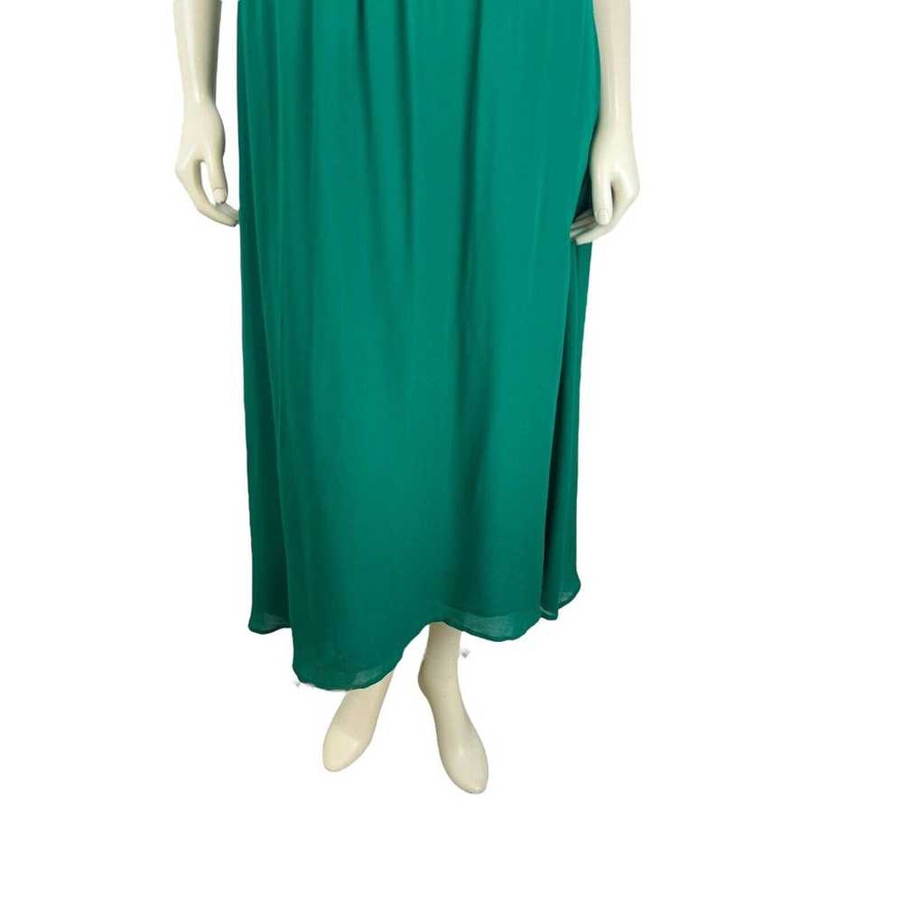 Reformation Green Siesta Midi Dress M Smocked Ruf… - image 6