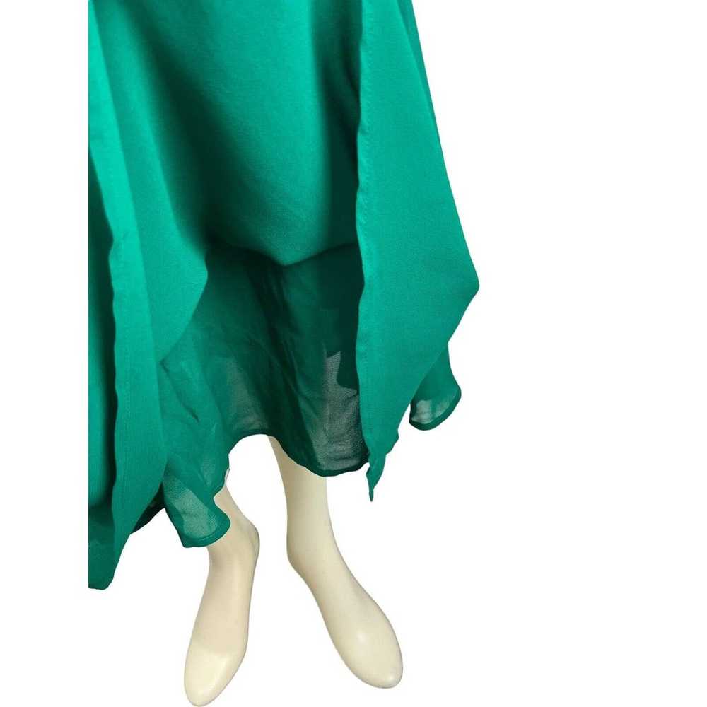 Reformation Green Siesta Midi Dress M Smocked Ruf… - image 7