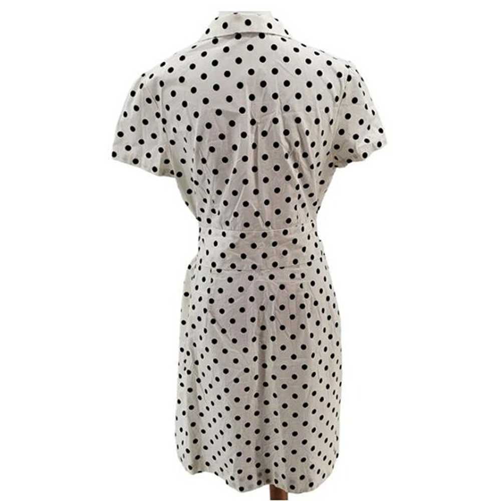 Carolina Herrera Cream Black Polka Dot Tie Waist … - image 6