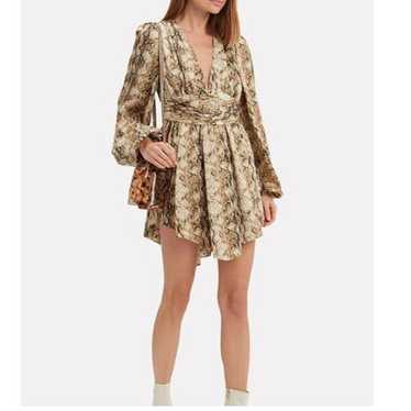 Ronny Kobo Orzora Snake Print Mini Dress