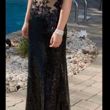 Black Sequin Prom Dress