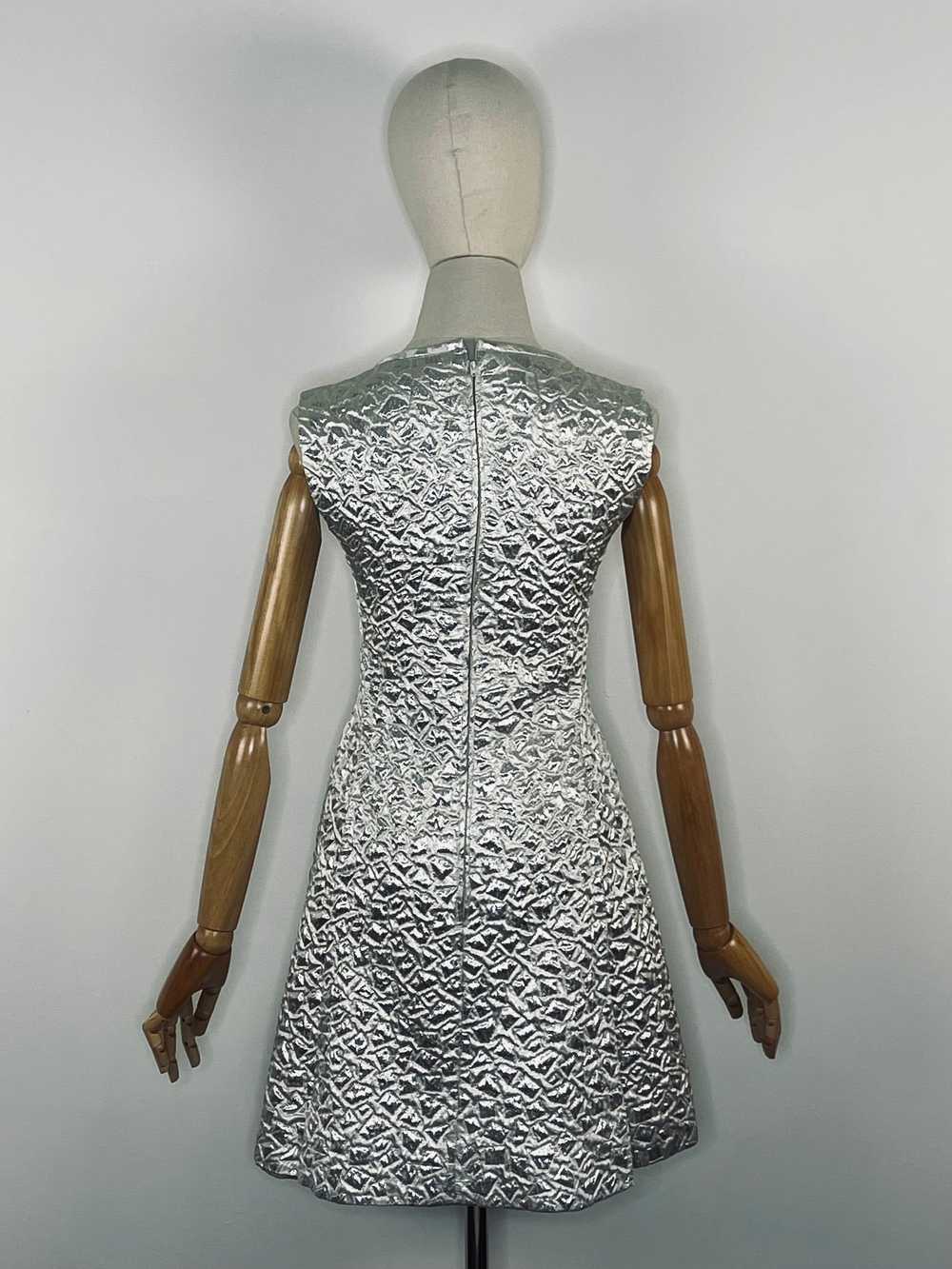 1960s silver brocade ensemble - image 7