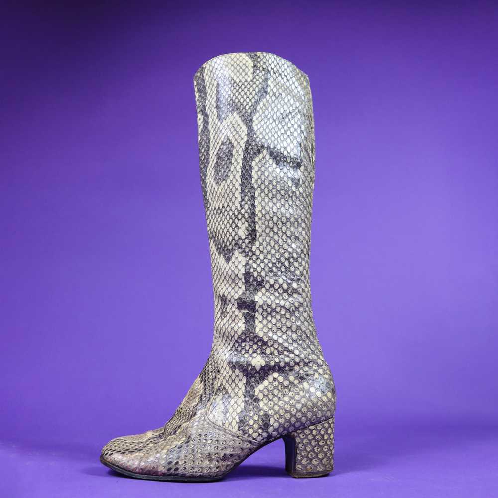 Vintage 1960s c. 1967 Chelsea Cobbler Snakeskin G… - image 7