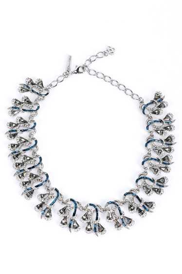 OSCAR DE LA RENTA Crystal Flourish Link Necklace